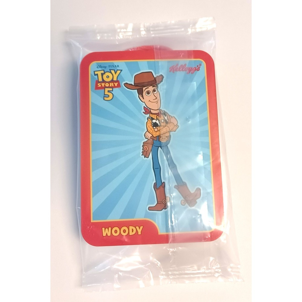 Kelloggs Toy Story 5 Cereal Premium Woody Card & Jessie Red Spoon Toy Sealed